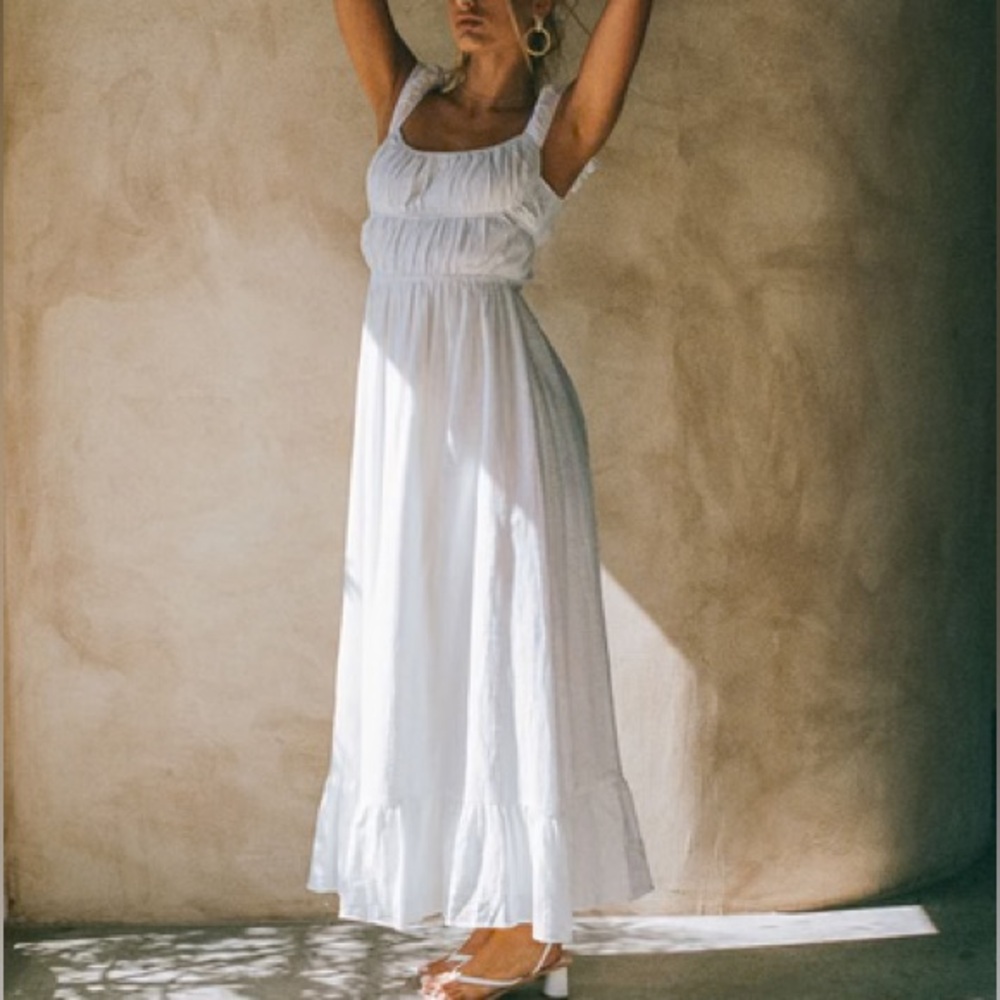 Sabo Skirt Fabi 100% Cotton White Dress, XS